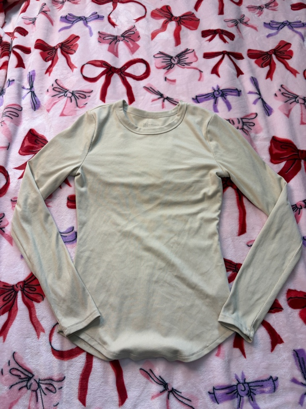 No Boundaries Light Sage Ribbed Crew Neck Tee